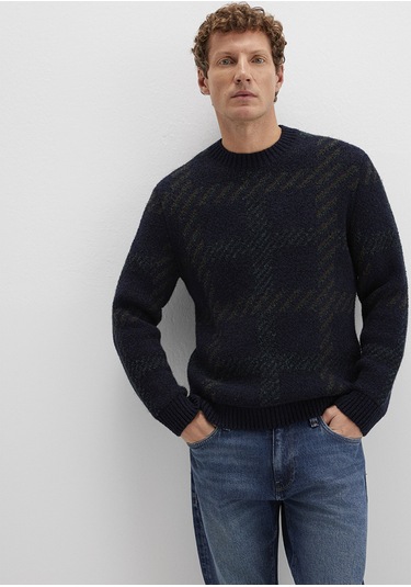 Mavi - Yün Karışımlı Lacivert Kazak 0710333-70497 Lacivert