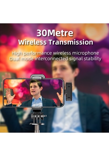 Primepickings Kahverengi Kablosuz Lavalier Mikrofon - Type-c Arayüzlü, Gürültü Azaltıcı, Tak Ve Çalıştır, Canlı Yayın Ve Kayıt İçin