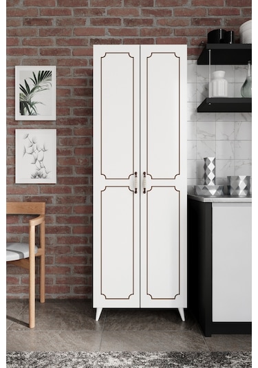 Kznhome 2 Kapaklı 5 Bölmeli Geniş Mutfak Kavanoz Erzak Kiler Dolabı