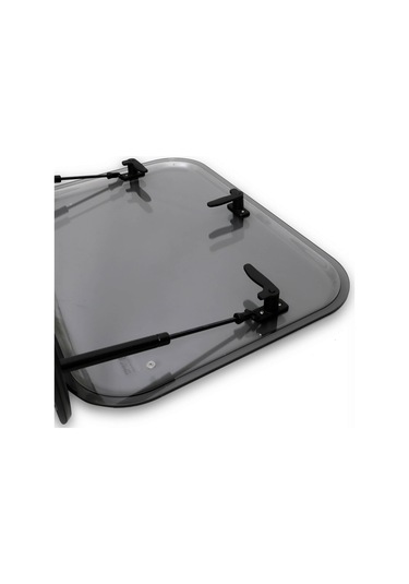 Babarvy 60x45cm 90 Amortisörlü Karavan Camı / Pencere Siyah