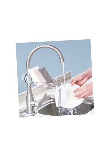 Fosenze 201 Paslanmaz Çelik Tek Katlı Lavabo Rakusu - Su Tüpü 18-22mm, Hızlı Kurutma, Gizli Kanca, Boşaltma Delikleri İle Mutfak Sprey, Sabun, Fırça Depolama Diğer