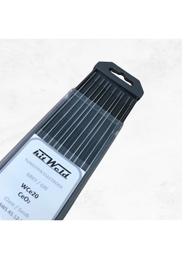 Tungsten Elektrot Gri Ø2.0x175mm. - 1 Paket 10 Adet