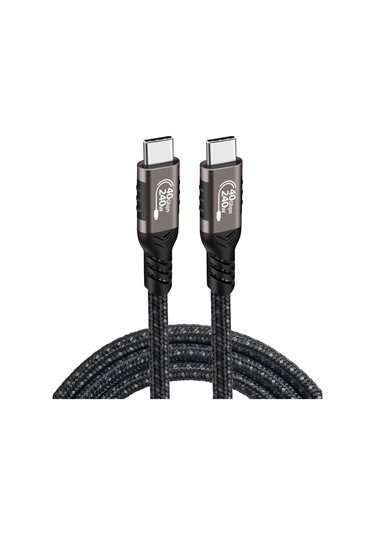 Mobilefix Siyah Qg01 Type-c To Type-c Usb4 Pd Data Kablosu 240w 40gbps 8k 60hz 0.5 Metre- Kisamark