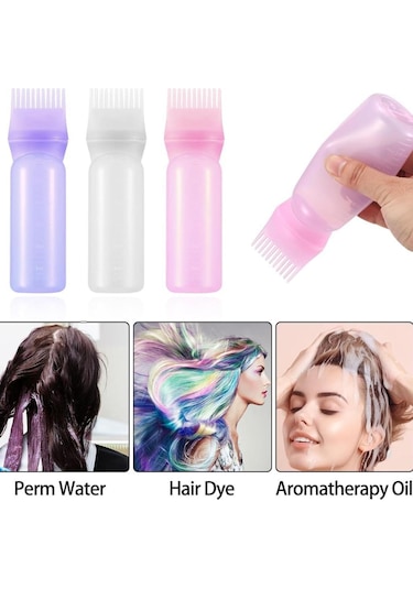 Taraklı Saç Boyama ve Bakım Yağı Uygulama  Şişesi