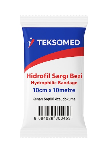 Teksomed - Hidrofil Sargı Bezi 10 Cm X 10 Metre 1 Adet