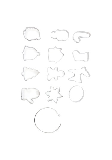 Kosona 12 Parça Paslanmaz Çelik Noel Kurabiye Kalıbı - Güvenli Kenar Tasarımı, Kolay Demold, Çok Amaçlı Kullanım Diğer