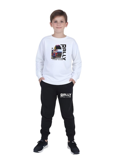 3'lü Erkek Çocuk Baskı Detaylı Sıfır Yaka Alt-üst Takım Çok Renkli