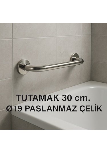 Tutamak 40cm Ø19 Paslanmaz Çelik Krom
