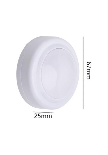 16 Renk Değiştirilebilir Led Disk Aydınlatmalı 6 Adet Gece Lambası Çok Renkli