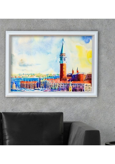 Bk Gift San Giorgio Maggiore Island Tasarımlı Özel Ahşap Çerçevel (507630973)