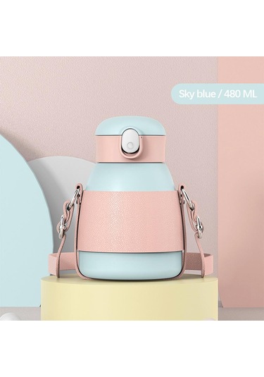 Suntek Spor Yetişkin Çocuklar Için Pipetli Vakum Yalıtım Mavi