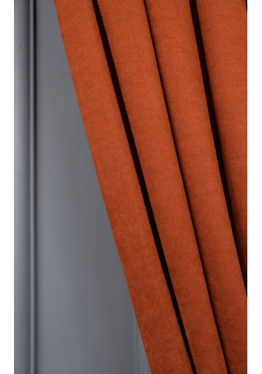 Evdepo Home Kiremit Fon Perde Tek Kanat Kiremit