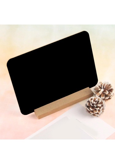 Suntek Ahşap Taban Standlı Mini Kara Tahta İşaret Mesaj Aşk Ahşap