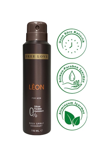Free Love Leon Erkek Parfüm EDP 100 ML + Deodorant 3 x 150 ML