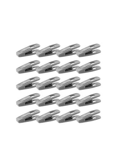 Siyah-20 Adet/takım Ceket Yapay Kadife Flok Kurutma Rafları Elbise Klipsi Plaj Ev Pantolon Dayanıklı Havlu Kelepçesi Çevre Dostu Kaymaz