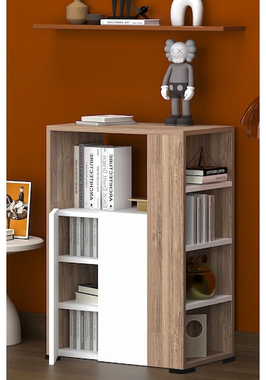 Yel Çok Amaçlı Dolap, Kahve Köşesi, Kiler Dolabı, Mutfak Erzak Dolabı, Mini Mutfak Dolabı, Kitaplık Kahverengi