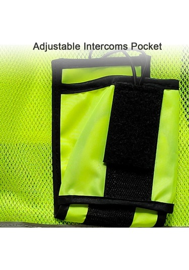Cepli Ve Fermuarlı Yansıtıcı Güvenlik Yeleği Yüksek Görünürlüklü İnşaat Yeleği Erkekler Kadınlar İçin Nefes Alabilen İş Yeleği