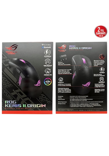 Asus P722 Rog Kerıs Iı Orıgın 64g 42k Optik Sensör Kablosuz Oyuncu Mouse 90mp04a0-bmua00