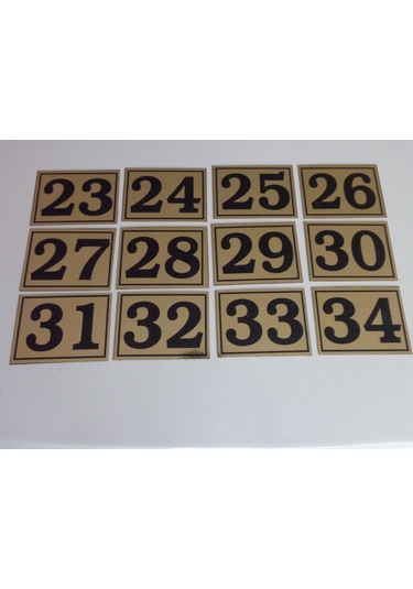 Gendec 6X8 Cm Yapışkanlı No 1'Den 28' E