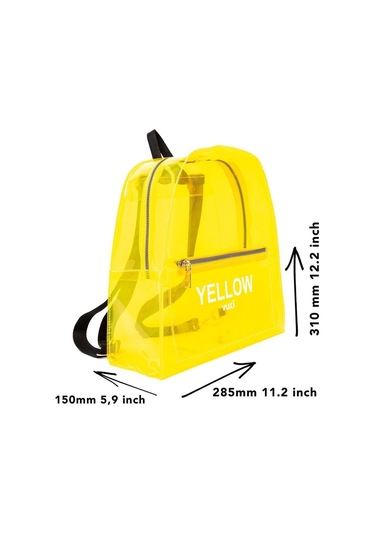Renkli Şeffaf Sırt Çantası Sarı