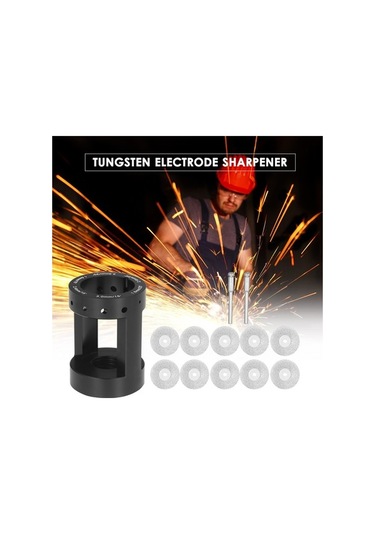 Didadodo 10 Elmas Tekerlekli Tıg Kaynak Tungsten Elektrot Bileme Aleti - 2 Mandren Ve Taşıma Çantası, Pratik Tasarım