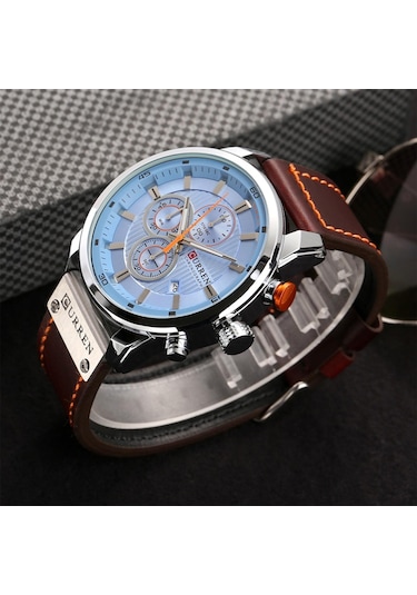 Curren Erkek Moda Pu Deri Spor Kol Saati Günlük Saat Lüks Suya Dayanıklı Kuvars Saat Exquisite Box 2 Ve Exquisite Box İle Diğer