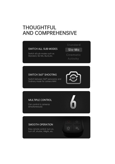 Teltree Gopro Hero 10/9/8/7/6 Black Ve Max Uyumlu 80m Kontrol Mesafeli Su Geçirmez Oled Ekranlı Spor Kamera Kumandası 420mah Pil, Bileklik Kayışı, Şarj Kablosu Dahil Siyah