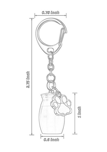 Homyl Urn Anahtarlık Ashes Hatıra Su Geçirmez Anıt Gümüş Altın