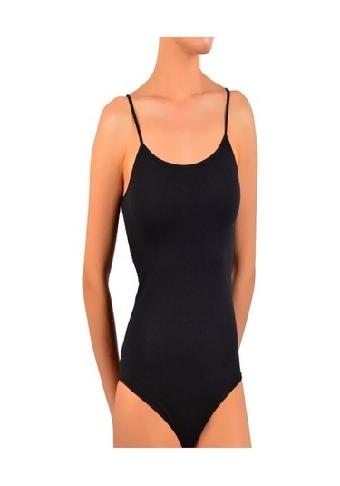 Kadın 2004 Modal Ip Askılı 3'Lü Zıbın Siyah