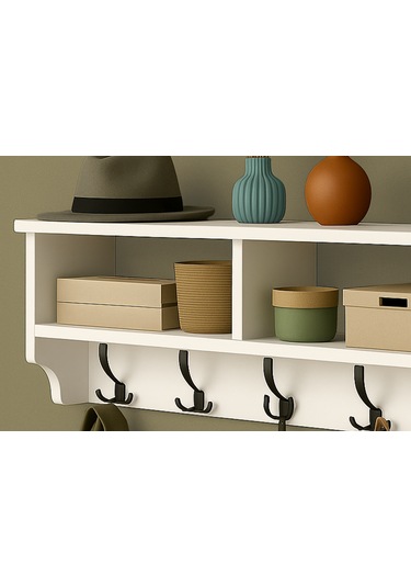 Coathaven Cift Katli Portmanto - Beyaz Beyaz