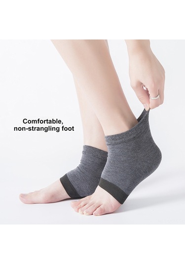 Qingmipy Yumuşak Silikon Topuk Koruyucu Çorap, Çatlak Önleyici, Uniseks, Yeşil, 1 Çift 34-45 Beden