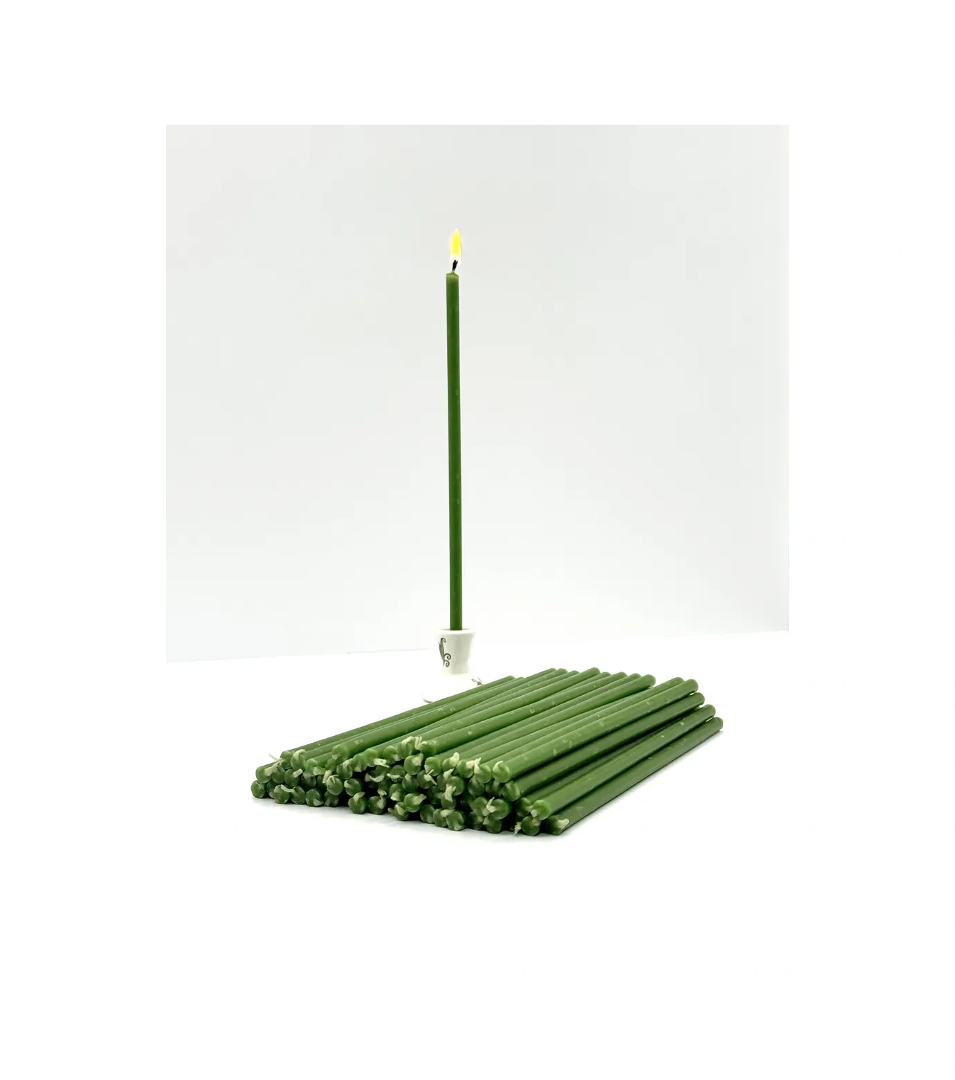 Nizegorodskie Sveci - Zavod Veresk Diyevskie Balmumu Yeşil Mumları 100 18797731 Yeşil