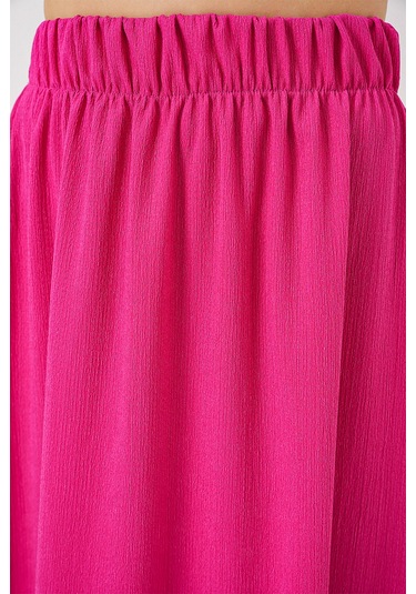 1886 Uzun Örme Etek - Koyu Pembe Koyu Pembe