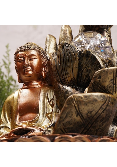 Zen Lord Buddha & Hand Temalı Su Şelalesi