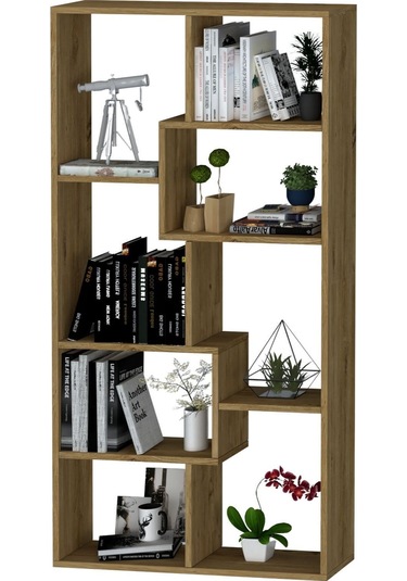 Zebra Dekoratif Kitaplık Çam Çam