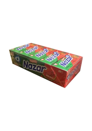 Nazar 5'li Stick Karpuz Aromalı Sakız 20'li Set