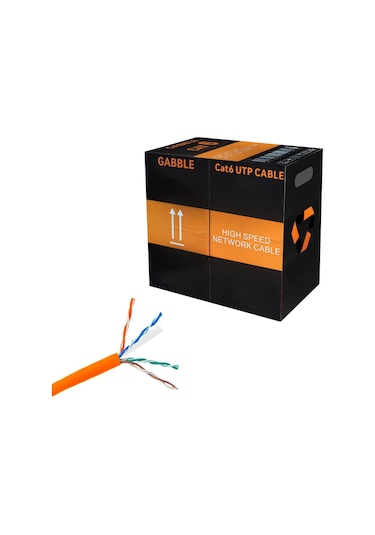 Gabble Gab-ct305 Cat6 305mt İç Ortam Kablo Od 0.57mm Turuncu