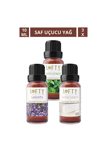 Lofty Lavanta Beyaz Sabun Uçucu Yağ Buhurdanlık Esansı Oda Kokusu 10 ML