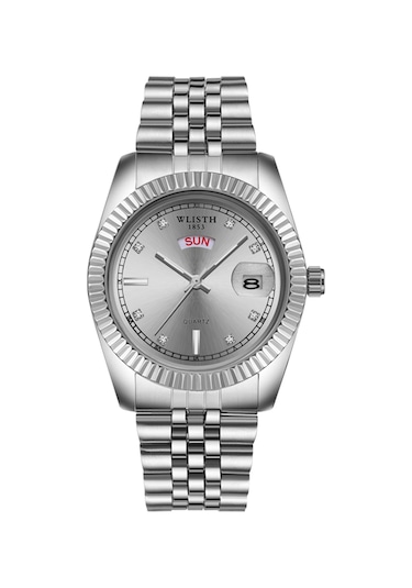 Leezsing Wlısth S525 Erkek Kol Saati - Klasik Ticari Stili, Çelik Kayış, Kuvars Hareket, 30m Su Geçirmez, Çok Fonksiyonlu Moda Saat Çok Renkli