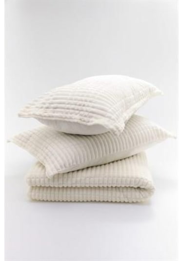 Merinos Modern Line 3 Parça Çift Kişilik Battaniye Seti Kemik