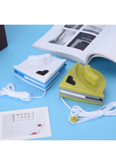 Sones Çift Taraflı Cam Pencere Temizleyici Üçgen Çok İşlevli Manyetik Cam Temizleyici Beyaz