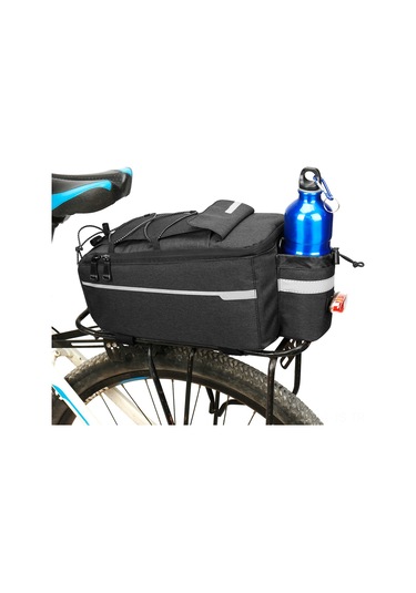 Jeemson Yalıtımlı Bisiklet Bagaj Çantası - Su Geçirmez, Reflektif Detaylı, Geniş Depolama Alanı, Siyah Siyah