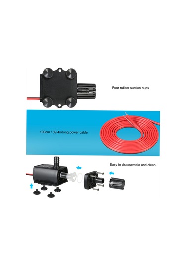 Decdeal Dc12v 5 W Ultra Sessiz Mini Fırçasız Su Pompası
