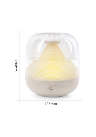 Tenfowee Beyaz Evcil Usb Şarjlı 700ml Hava Nemlendirici - Odalar İçin Stüdyo Tipi Ambiyans Lambalı Hava Temizleyici