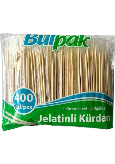 Burpak Jelatinli Poşetli Ahşap Kürdan 5 x 400'lü