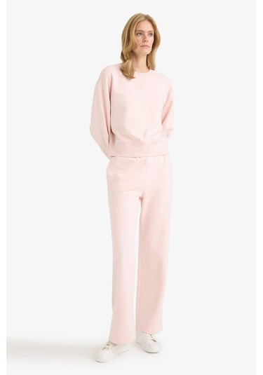 Defacto Straight Fit Basic Düz Cepli Yüksek Bel Eşofman Altı B8571ax25aupn364 Pembe-pn364 Defacto Straight Fit Basic Düz Cepli Yüksek Bel Eşofman Altı B8571ax25aupn364 Pembe-pn364