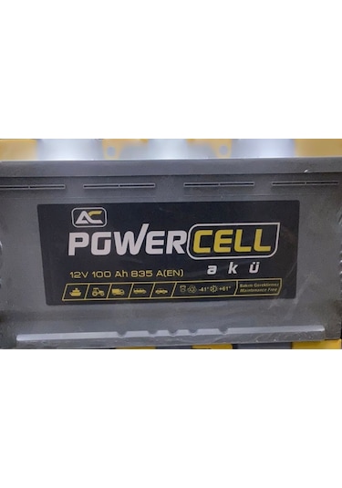12V 100 AMPER POWERCELL AKÜ 2 YIL GARANTİLİ