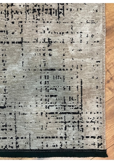 Saraz Halı Şönil Dokuma Kayma Yapmaz Makinede Yıkanabilir Leke Tutmaz Kesme Bohem Kilim Vizon 2 Vizon