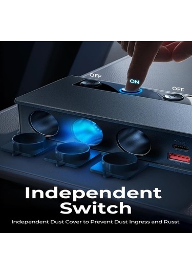 Xuweiwei Tr-55d 7si 1 Arada Araç Fiş Bölücü 180w Araç Şarj Cihazı Çift Pd Qc3 0 Hızlı Şarj 12v 24v İphone Uyumlu 16 15 14 Kamyon Kamp Tüm Cihazlar