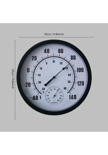 Boatshop1 Th9350pb-tw 25 Cm Akrilik Asılı Termometre Higrometre Ev Ofis İç Mekan Sıcaklık Nem Ölçer -40f 140f